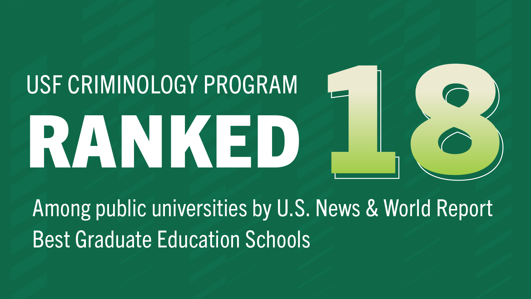 usf criminolgy program ranked 18 among public universities