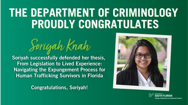 The Department of Criminology Recognizes Dr. John Cochran