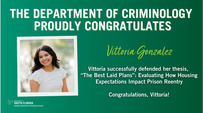 Congratulations to Dr. Burruss, the new Chair of the Criminology Department