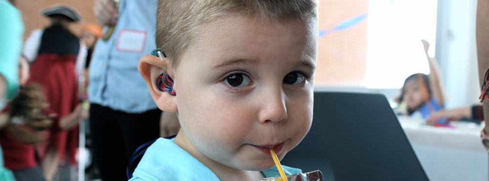 patient with hearing aids