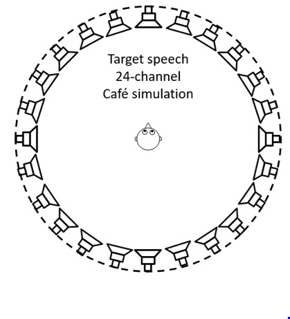 Speaker array used to evaluate the CNIT.