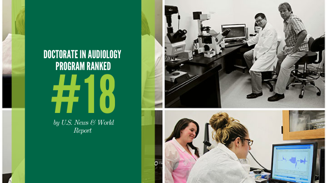 Doctorate of Audiology ranked number 18 by U.S. News and World Report