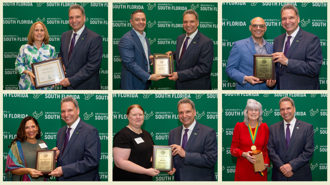 Faculty at awards