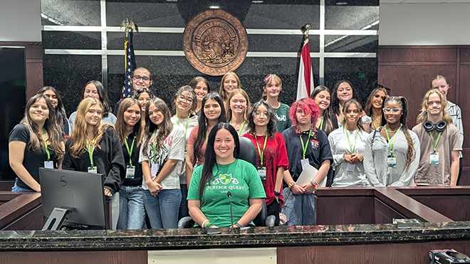 Group of students at Justice Quest camp