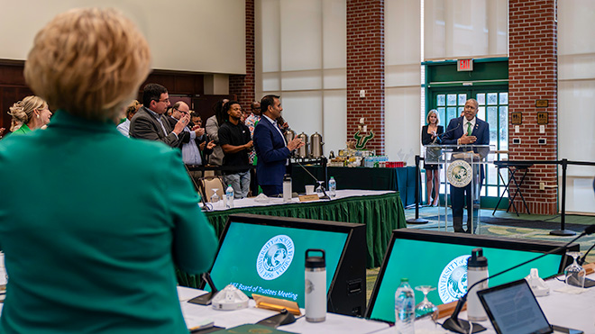 Sen. Rouson at press conference