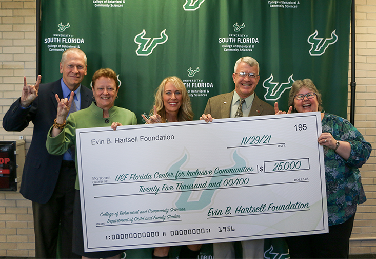 Evin B. Hartsell Foundation presents check to CBCS.