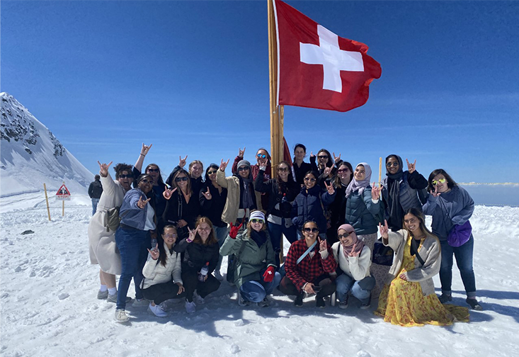 USF students in Switzerland