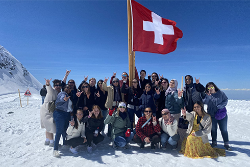 USF students in Switzerland
