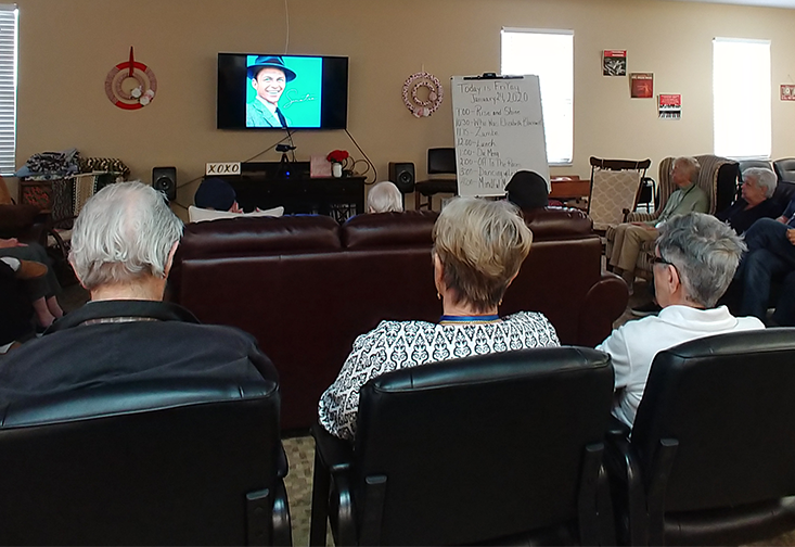 Study participants watch music videos