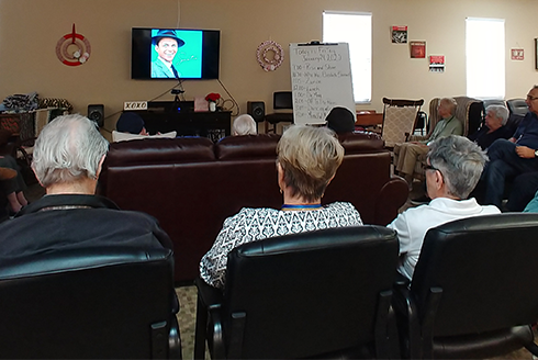 Study participants watch music videos
