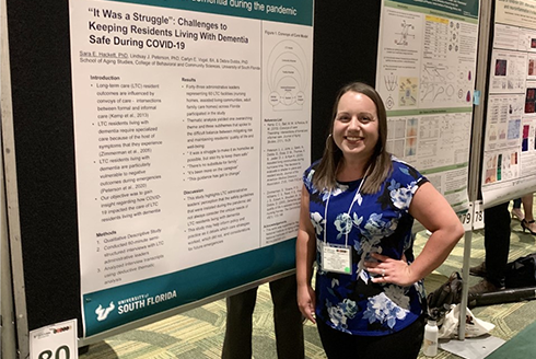 Sara Hackett presents at the 2022 Postdoc Research Symposium