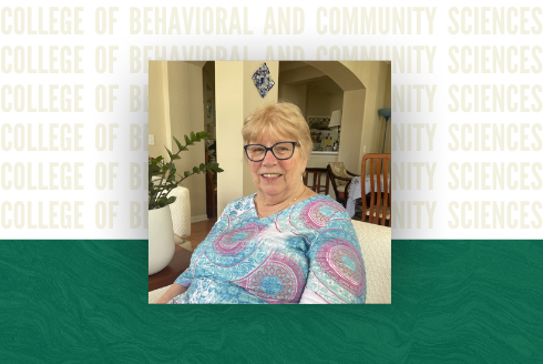 Photo of Dr. Marion Becker on CBCS branded background