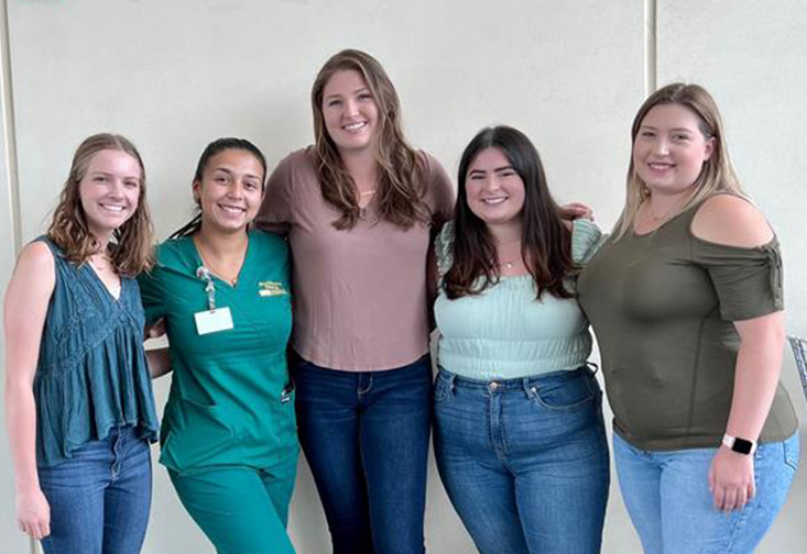 Danielle Kassab, AnnMarie Giglio, Sydney Balis, Elizabeth Hargett, and Kristen Rollins