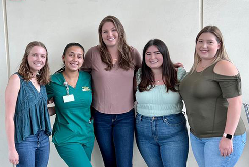 Danielle Kassab, AnnMarie Giglio, Sydney Balis, Elizabeth Hargett, and Kristen Rollins