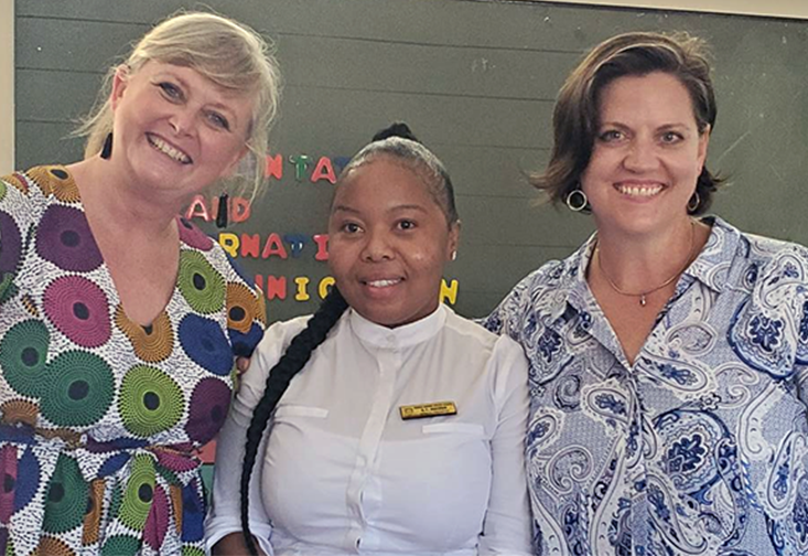 Photo left to right: Dr. Juan Bornman, Bathobile Ngcobo, and Dr. Trina Spencer