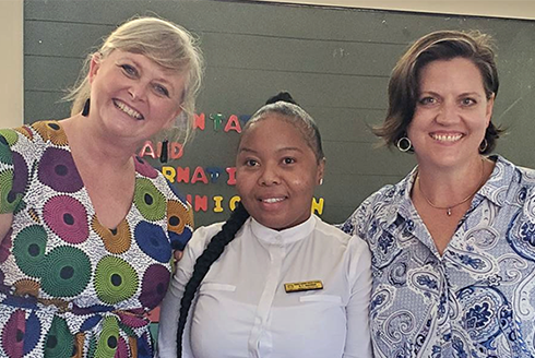 Photo left to right: Dr. Juan Bornman, Bathobile Ngcobo, and Dr. Trina Spencer