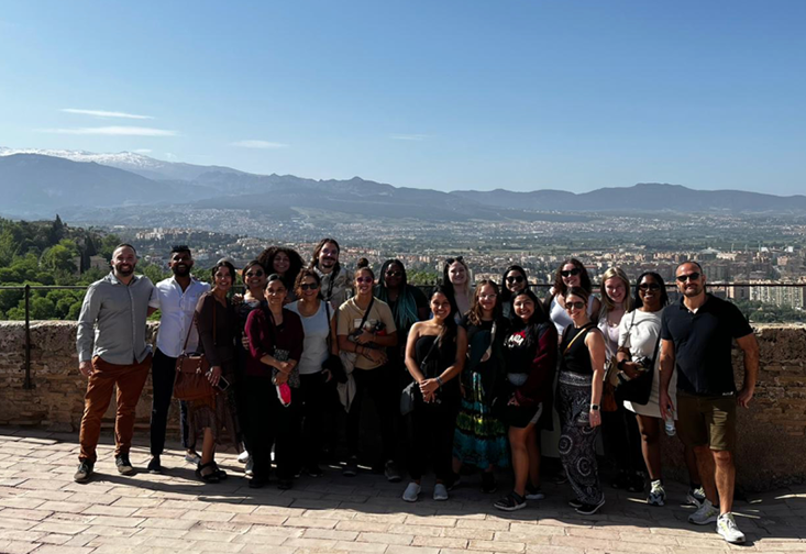 Group photo of students in Spain