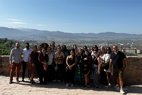 Group photo of students in Spain
