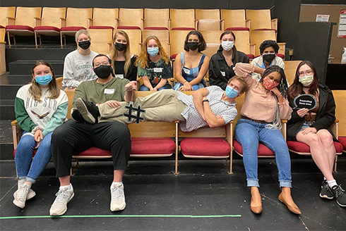 Cast members of This Is My Brave – College Edition, a OneUSF Production rehearse to prepare for the show on Friday, April 22.