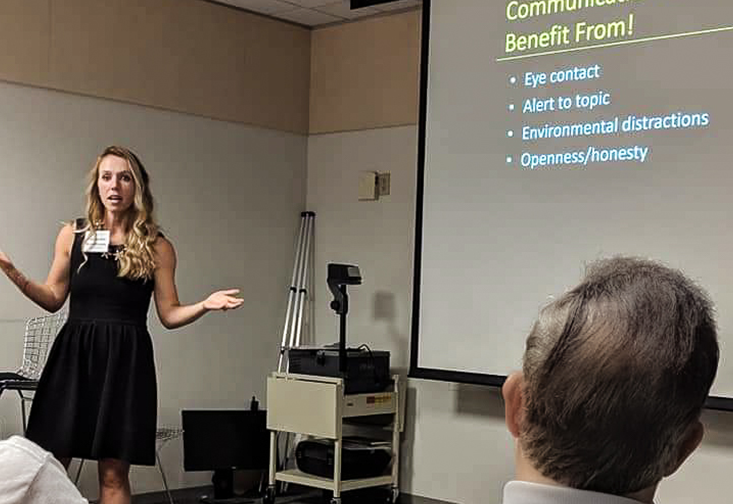 Alexandra Brandimore speaks at the Tampa Voice Conference