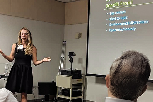 Alexandra Brandimore speaks at the Tampa Voice Conference