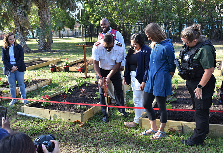 Britney Guerra at ribbon cutting ceremony