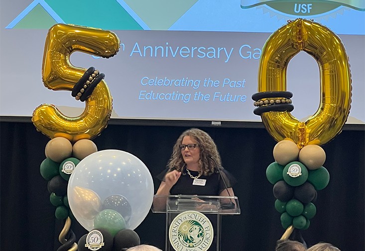 Jill Heilman speaks at the CRMHC 50th Anniversary Gala