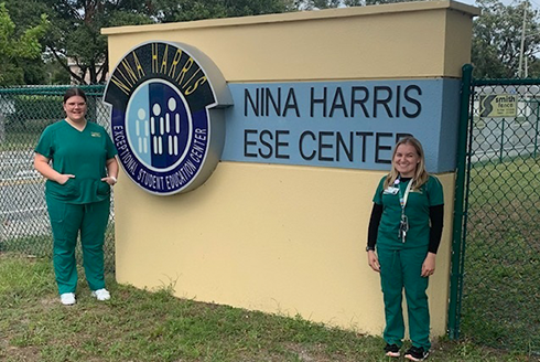 CSD graduate students visit the Nina Harris Exceptional Student Education Center