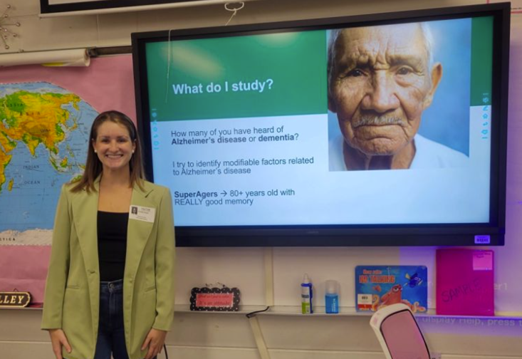 Cassidy Doyle participates in the Great American Teach-In at Leto High School