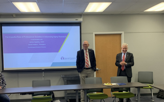 James Appleby, CEO, and Jim Nelson, president, of Gerontological Society of America