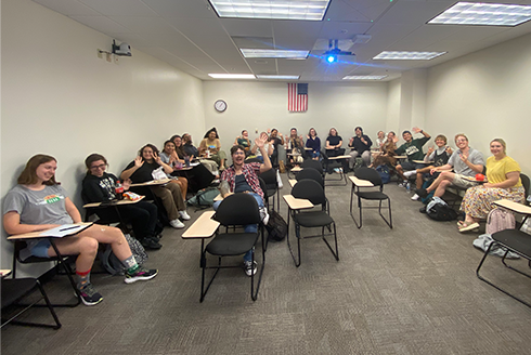 sign language interpreting students attend lunch n learn series