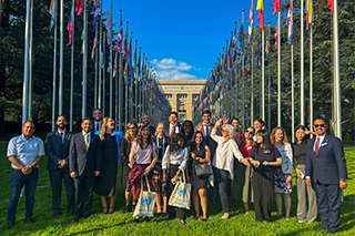 Jacqueline Houston and colleagues at UN Headquarters