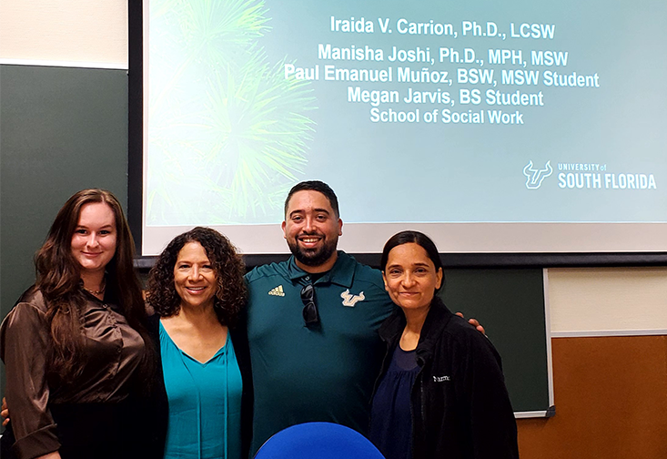 USF students and social work faculty present at international conference