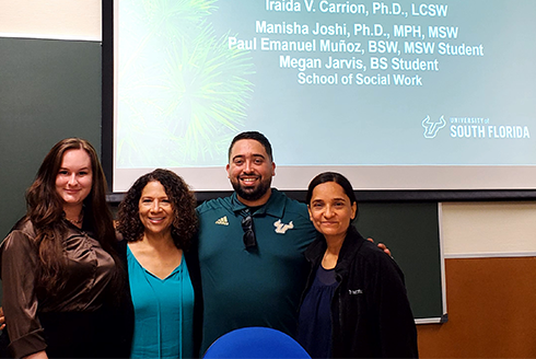 USF students and social work faculty present at international conference