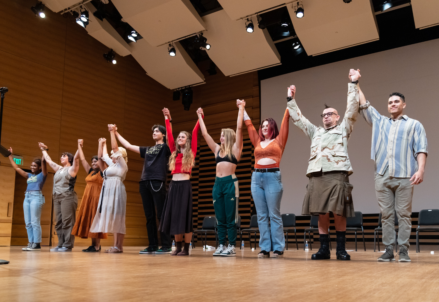 The cast of the 2023 production of This Is My Brave: College Edition at USF take a bow.