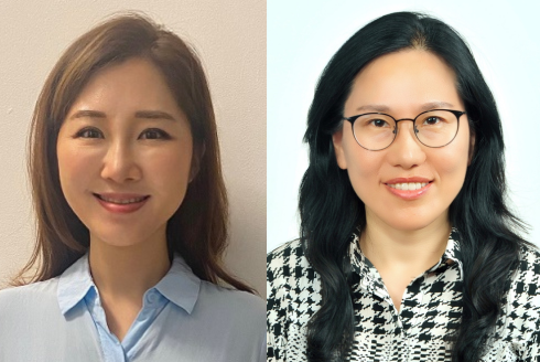 close ups of Hana Kim and Jisook Park