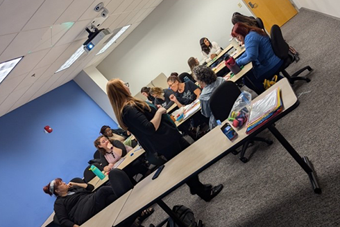 Hayley Ester leads a workshop