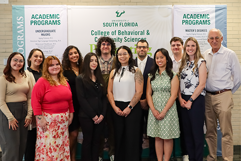 CBCS 2025 undergraduate research scholarship awardees with Chae Jaynes and Howard Goldstein