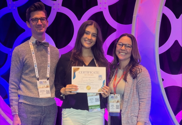 Jonathan Fernand. PhD, BCBA-D, FABA member-at-large, Amanda Badia, and  Kerri Peters, PhD, BCBA-D, FABA pas-president.