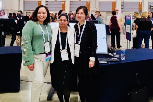 Supraja Anand stands with fellow CSD students at the ASHA Convention