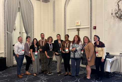 Celine Davis with other attendees from the conference