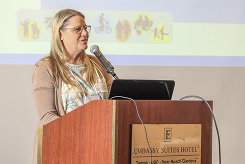 Debra Dobbs speaks at conference