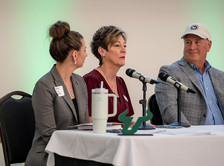 From left, Amanda Ballard, Brenda Brooker and Tom Knight