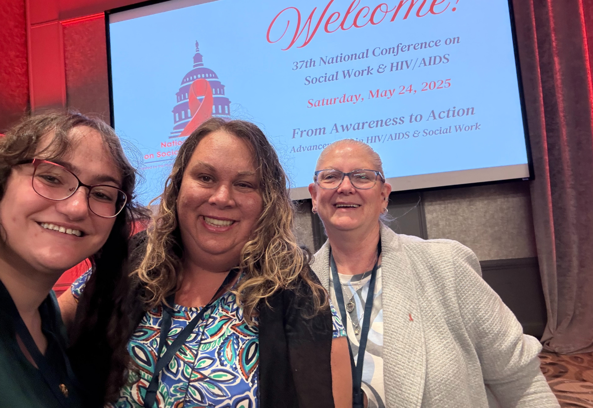 Karah Greene with conference attendees