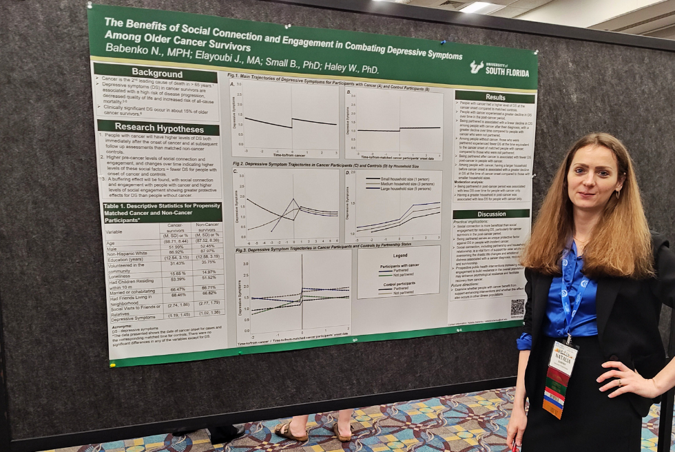 Natalia Babenko with her poster presentation