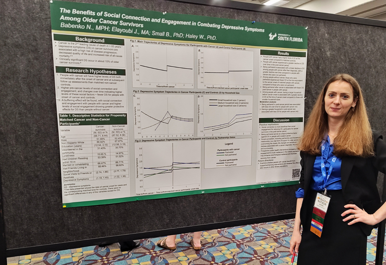 Natalia Babenko with her poster presentation
