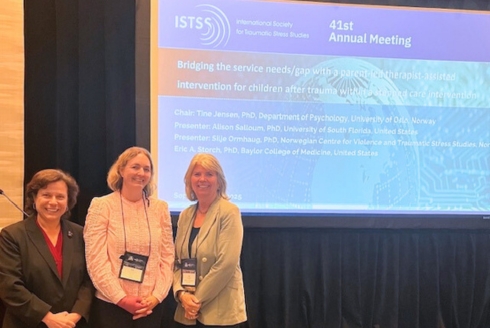 Alison Salloum with her colleagues from Norway