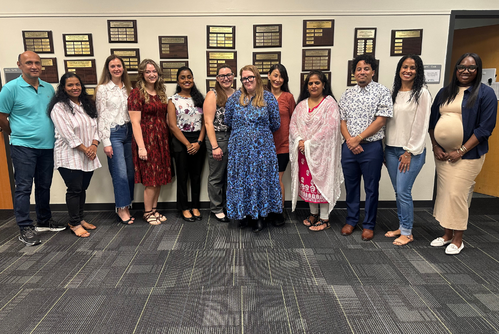 Students during the School of Aging Studies welcome reception