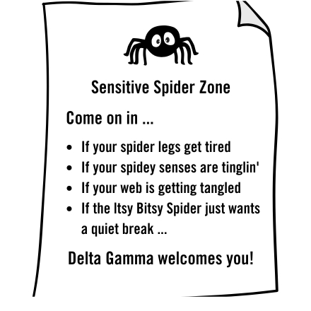 Sensitive Spider zone list for children to feel comfortable