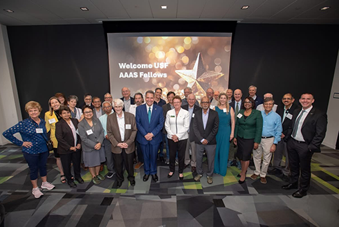 Attendees  at the AAAS award ceremony